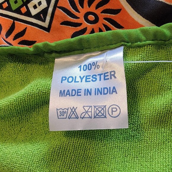 NWT Colorful Wrap Scarf Elephant Made‎ In India Colorful Fringe With Pocket NEW - Picture 7 of 8